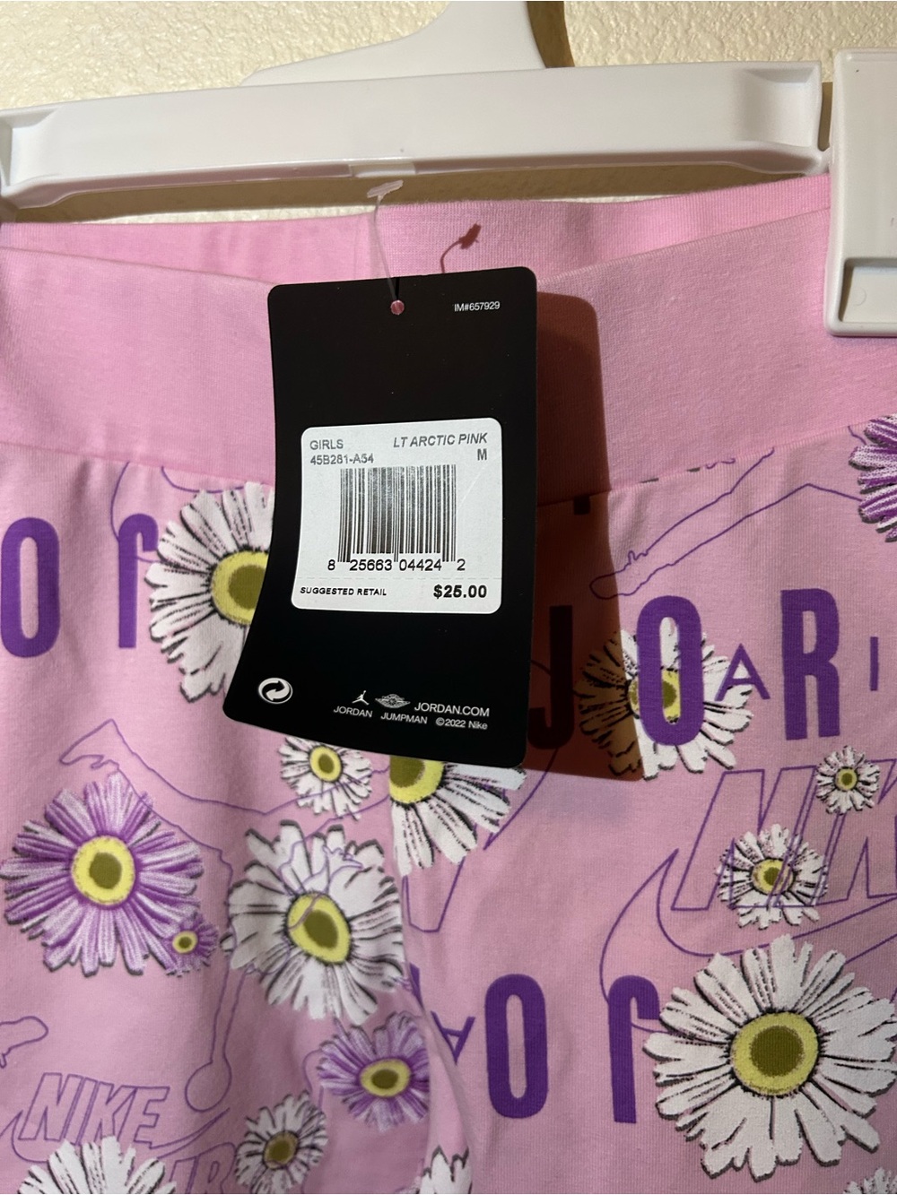 Nike Girls Pink Daisy Print Athletic Shorts